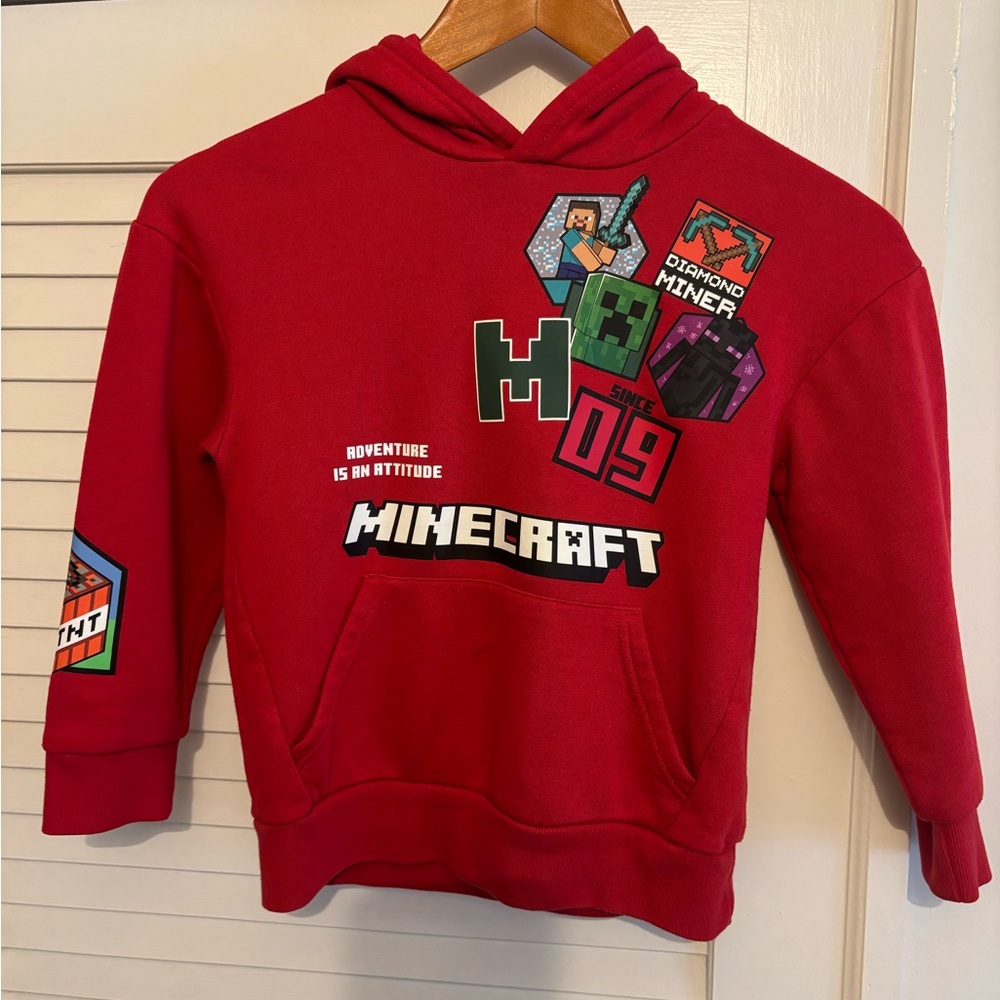 Official Minecraft Hoodie - Size 7/8 | Adventure Mode EST. 2009